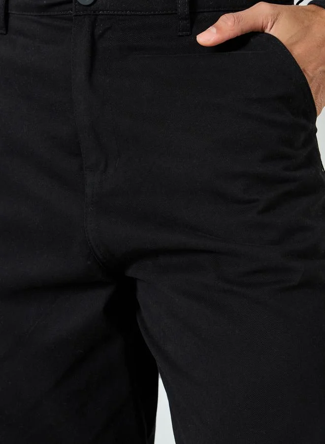 ستايلي بنطلون رجالي أسود بساق واسعة